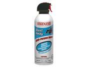 Maxell 190025 Blast Away Canned Air Single Can 10 fl oz Non flammable 1 Each Blue White