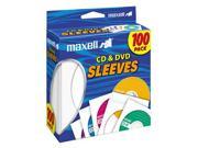 maxell 190133 CD DVD Sleeves 100 Pack