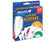 maxell 190135 CD 400 CD DVD Sleeves 50 Pack