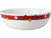Rachael Ray 10 in. Round Hoot s Decorated Tree Serving Bowl