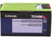 LEXMARK 701HM 70C1HM0 High Yield Return Program Toner Cartridge Magenta