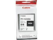 Canon PFI 102MBK for imagePROGRAF iPF500 iPF600 and iPF700 Printers; Matte Black 0894B001