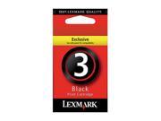 LEXMARK 18C1530 No. 3 Ink Cartridge Black