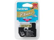 Brother P Touch M821 M Series Tape Cartridge for P Touch Labelers 3 8w Black on Gold