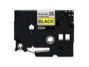 Tze Standard Adhesive Laminated Labeling Tape 3 4 w Black On Yellow