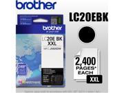 Brother LC20E BK XXL LC20EBK Super High Yield Ink Cartridge 2400 Page Yield ; Black