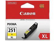 Canon CLI 251XLY Ink tank High Yield; Yellow 6451B001