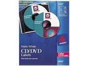 Avery Matte White CD Labels for Color Laser Printers and Copiers 6692 30 Disc Labels and 60 Spine Labels