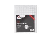 Ampad 22 030C 15lb Quadrille Pad w 4 Squares Inch Letter White 1 50 Sheet Pad Pack