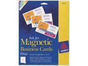Avery 8374 Inkjet Magnetic Business Cards 2 x 3 1 2 White 10 Sheet 30 Pack