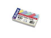 Oxford 40280 Ruled Index Cards 3 x 5 Blue Violet Canary Green Cherry 100 Pack