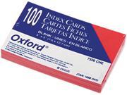 Oxford 7320 CHE Unruled Index Cards 3 x 5 Cherry 100 Pack