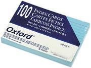 Oxford 7421 BLU Ruled Index Cards 4 x 6 Blue 100 Pack
