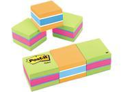 Post it 20513PK Mini Cubes 2 x 2 Assorted Ultra Colors 3 400 Sheet Pads Pack