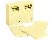 Post it Notes 660 YW Original Notes 4 x 6 Lined Canary Yellow 12 100 Sheet Pads Pack