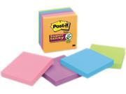 Post it Notes Super Sticky 654 5SSAN Super Sticky Notes 3 x 3 Asstd Electric Glow 5 90 Sheet Pads Pack
