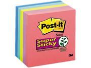 Post it Notes Super Sticky 654 5SSUC Super Sticky Notes 3 x 3 Five Jewel Pop Colors 5 90 Sheet Pads Pack