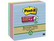 Post it Notes Super Sticky 675 6SST Super Sticky Notes 4 x 4 Lined 5 Tropic Breeze Colors 6 90 Sheet Pads Pack