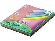 Pacon 101315 Array Card Stock 65 lbs. Letter Assorted Pastel Colors 100 Sheets Pack
