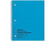 National Brand 33386 3 Subject Wirebound Notebook College Rule Letter WE 150 Sheets Pad