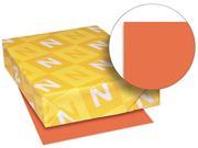 Wausau Paper 22761 Astrobrights Colored Card Stock 65 lbs. 8 1 2 x 11 Orbit Orange 250 Sheets
