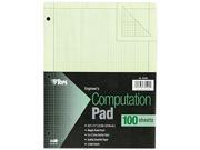 Tops 35500 Engineering Computation Pad Quad Rule Letter Green 100 Sheets Pad