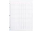 Tops 3619 Data Pad w Numbered Column Headings Wide Rule Ltr White 50 Sheets Pad
