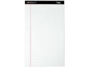 Tops 63590 Docket Ruled Perforated Pads Legal Rule Size White 12 50 Sheet Pads Pack