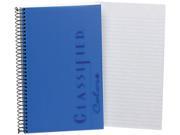 Tops 73506 Notebook w Blue Cover Narrow Rule 5 1 2 x 8 1 2 White 100 Sheets Pad
