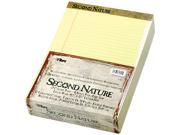 Tops 74890 Second Nature Recycled Pad Legal Red Margin Letter Canary 50 Sheet Dozen