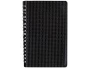 Blueline B40 81 Poly Cover Notebook 6 x 9 3 8 80 Sheets Ruled Twin Wire Binding Black Cover