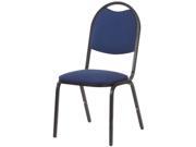 Virco 8917B204BK01 Fabric Upholstered Stack Chair 18w x 22d x 35 1 2h Sedona Blue Black 4 Carton 1 Carton