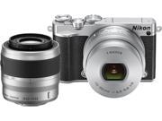Nikon 1 J5 27713 Silver Mirrorless Digital Camera with 10 30mm and 30 110mm Lenses