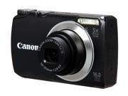 Canon A3300 IS Black 16.0 MP 28mm Wide Angle Digital Camera