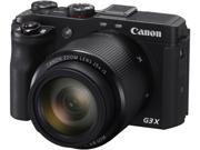 Canon PowerShot G3 X Black 20.2 MP Waterproof 24mm Wide Angle Digital Camera HDTV Output