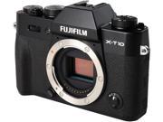 FUJIFILM X T10 16470245 Black Mirrorless Interchangeable Lens Camera Body
