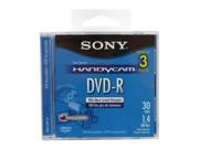 SONY 3DMR30L1H DVD R Recordable DVD Camcorder Media 1.4GB 3 pack