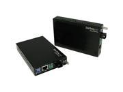 StarTech ET90110WDM2 10 100 Mbps Ethernet Single Mode WDM Fiber Media Converter Kit with SC 20km