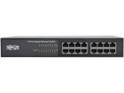 Tripp Lite 16 Port Rack Mount Desktop Gigabit Ethernet Unmanaged Switch 10 100 1000 Mbps Metal Housing 1URM NG16