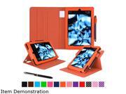 rooCASE Orange Dual View Folio Case Cover Stand for Fire HD 8 2015 Model RC FIRE HD815 DV OR