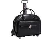 McKlein Black 15.4 GLEN ELLYN Detachable Wheeled Ladies Briefcase Model 94365