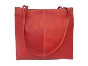 Piel LEATHER 2344 RD Medium Market Bag Red