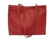 Piel LEATHER 2507 RD Carry All Market Bag Red