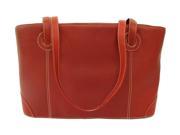 Piel LEATHER 2404 RD Shopping Tote Red
