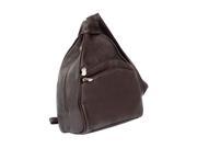 Piel LEATHER 9932 CHC Two Pocket Sling Chocolate