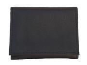 Piel LEATHER 9053 BLK Black Tri Fold Wallet