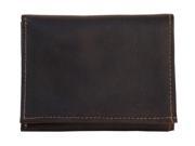 Piel LEATHER 9053 CHC Chocolate Tri Fold Wallet