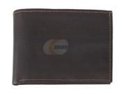 Piel LEATHER 9052 CHC Chocolate Bi Fold Wallet