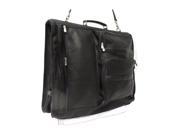 Piel LEATHER 9116 BLK Executive Expandable Garment Bag Black