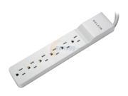 BELKIN BE106000 04 4 Feet 6 Outlets 720 Joules Surge Protector